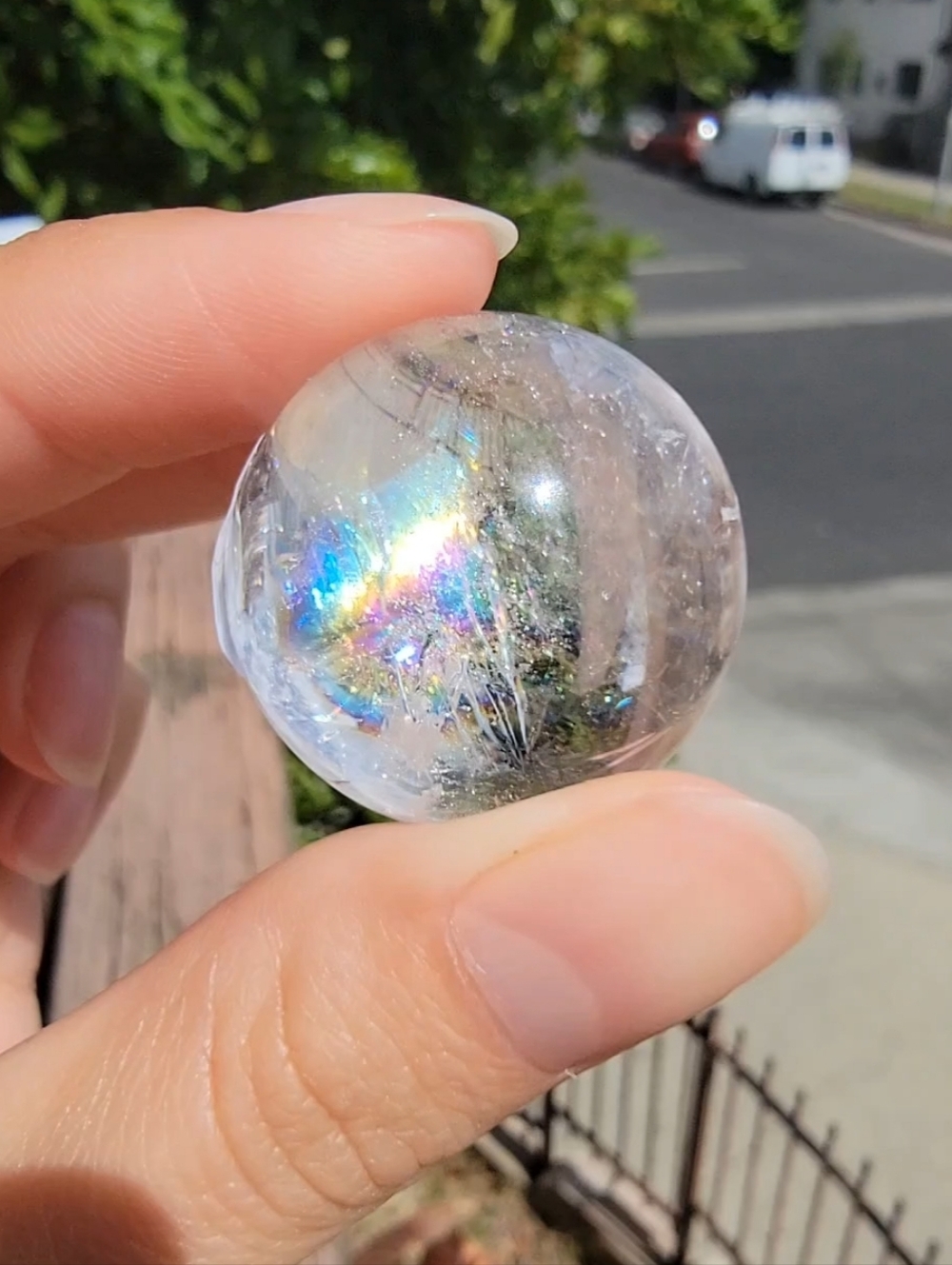 (#1) NEW 27MM HIGH-QUALITY CLEAR QUARYZ MINI SPHERE